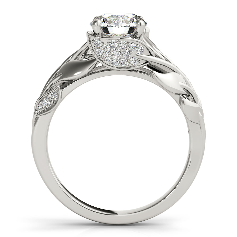 Meadow Round Diamond Solitaire Engagement Ring-VIRABYANI
